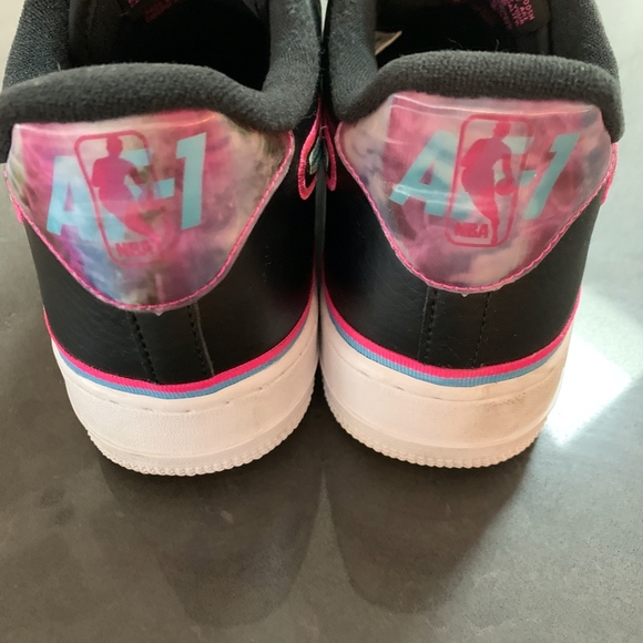 Nike Air Force 1 Men's Shoes SZ 12-Black/Teal - Picture 2 of 6